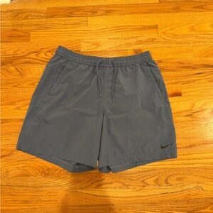 Nike Blue Gray Athletic Shorts with Logo